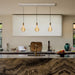 Linear Triple Pendant in Brass - Sweatfully