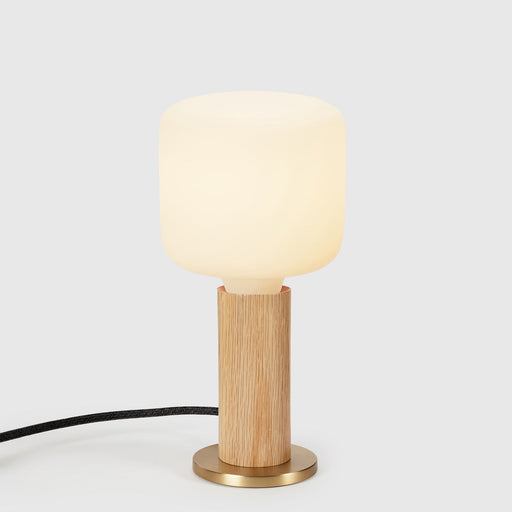 Knuckle Table Lamp in Oak + Oblo - Sweatfully
