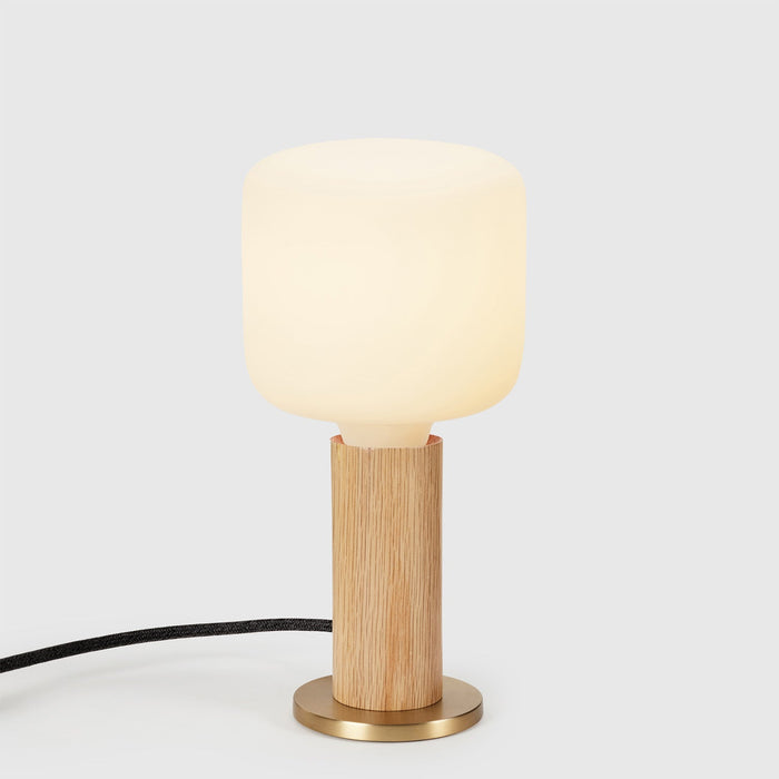 Knuckle Table Lamp in Oak + Oblo - Sweatfully