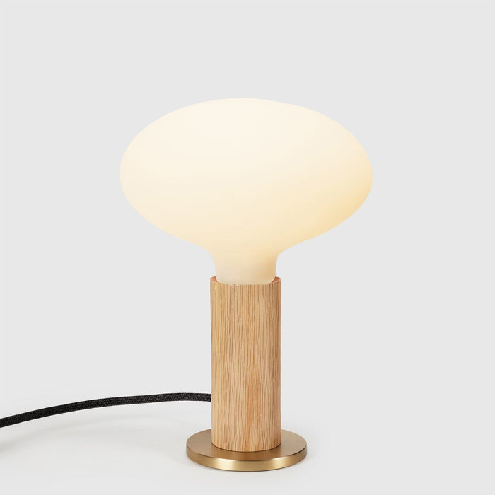 Knuckle Table Lamp in Oak + Oval Dim to Warm - Sweatfully