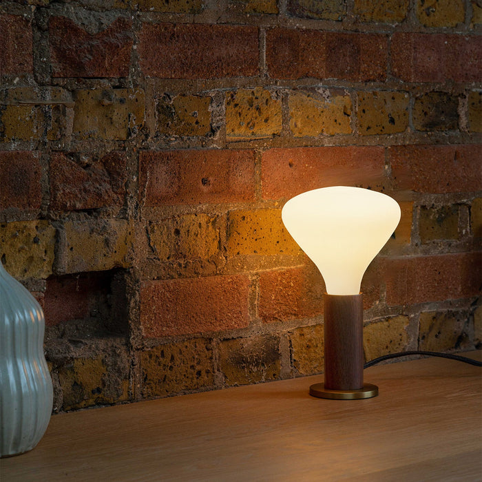 Knuckle Table Lamp in Walnut + Noma - Sweatfully