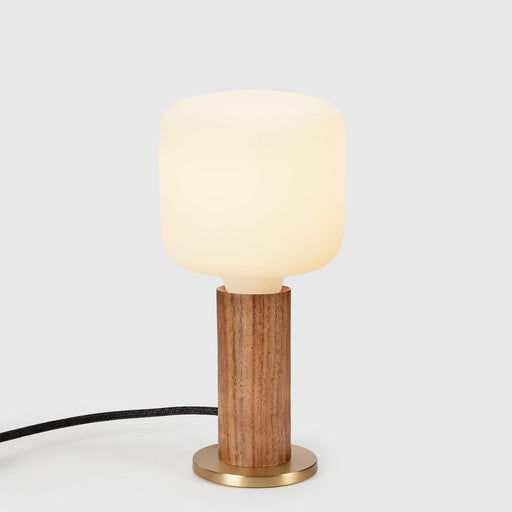 Knuckle Table Lamp in Walnut + Oblo - Sweatfully