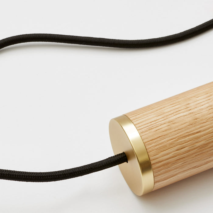Oblo Pendant Light in Oak - Sweatfully