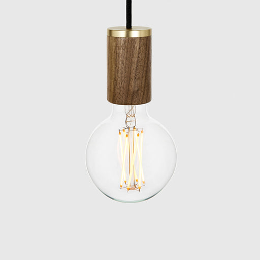 Elva Pendant Light Non-Tinted in Walnut - Sweatfully