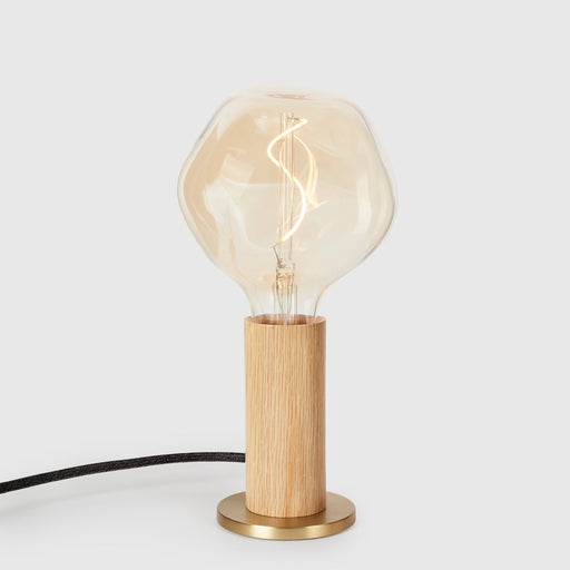 Knuckle Table Lamp in Oak + Voronoi I - Sweatfully