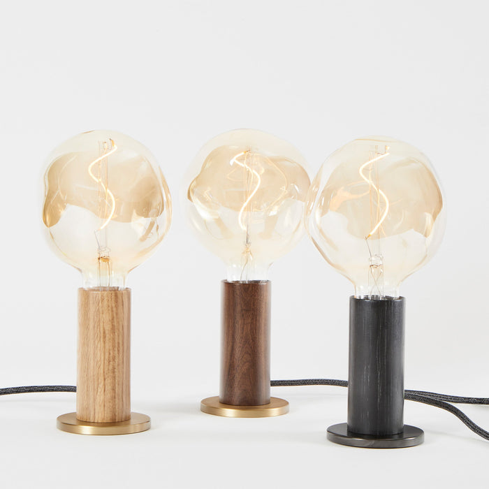 Knuckle Table Lamp in Walnut + Voronoi I - Sweatfully