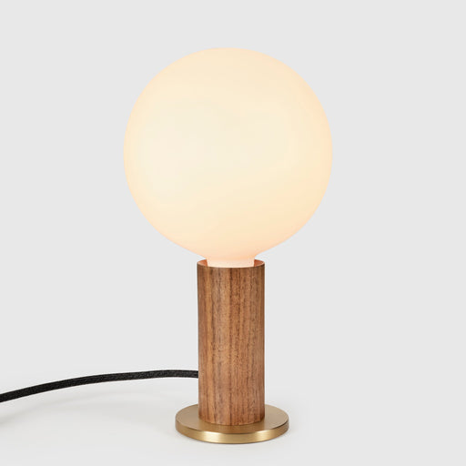 Knuckle Table Lamp in Walnut + Sphere IV - Sweatfully