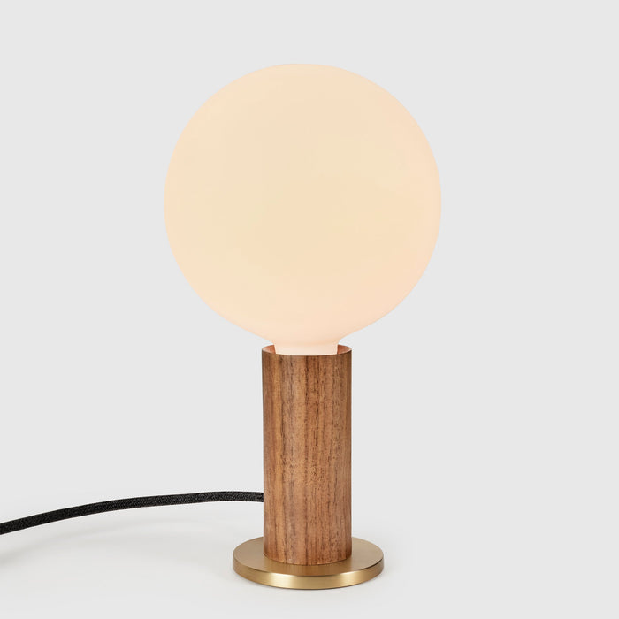 Knuckle Table Lamp in Walnut + Sphere IV - Sweatfully