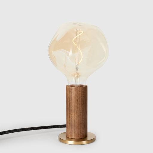 Knuckle Table Lamp in Walnut + Voronoi I - Sweatfully