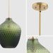 Lavine 1-light Olive Handblown Glass Mini Island Pendant Light - Sweatfully