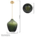 Lavine 1-light Olive Handblown Glass Mini Island Pendant Light - Sweatfully