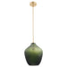 Lavine 1-light Olive Handblown Glass Mini Island Pendant Light - Sweatfully