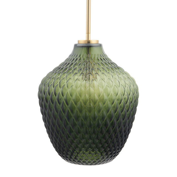 Lavine 1-light Olive Handblown Glass Mini Island Pendant Light - Sweatfully