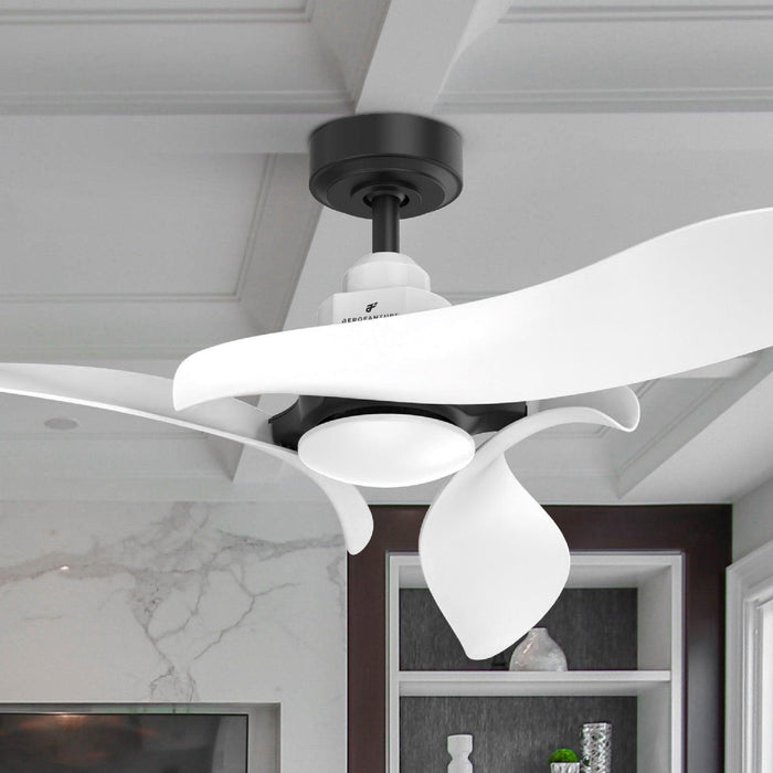 Black 54" DC Motor 6 Speed Ceiling Fan with LED Lighting - Sweatfully