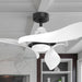 Black 54" DC Motor 6 Speed Ceiling Fan with LED Lighting - Sweatfully