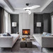 Black 54" DC Motor 6 Speed Ceiling Fan with LED Lighting - Sweatfully