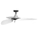 54" DC Motor 6 Speed Black Ceiling Fan - Sweatfully