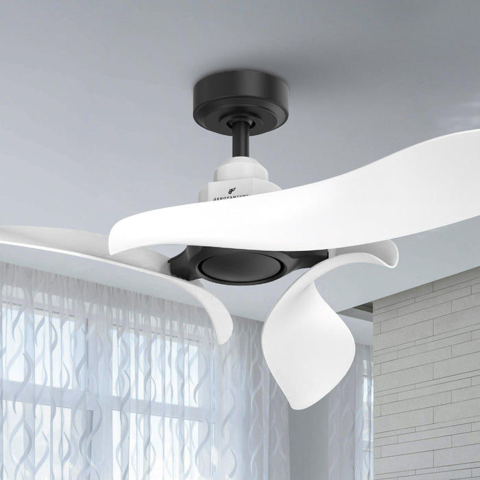 54" DC Motor 6 Speed Black Ceiling Fan - Sweatfully