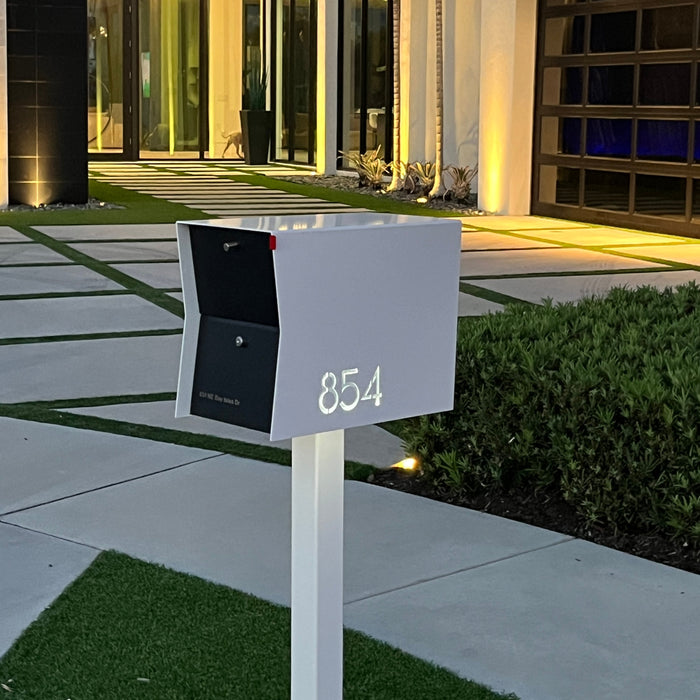 NEW! The Retrobox Locking Package Dropbox in JET BLACK - Modern Mailbox - Sweatfully