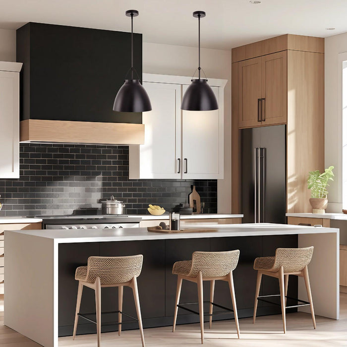 Modern 1-Light Metal Dimmable Island Pendant Light - Sweatfully
