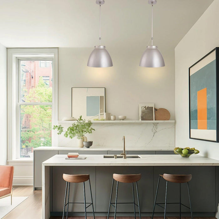 Modern 1-Light Metal Dimmable Island Pendant Light - Sweatfully