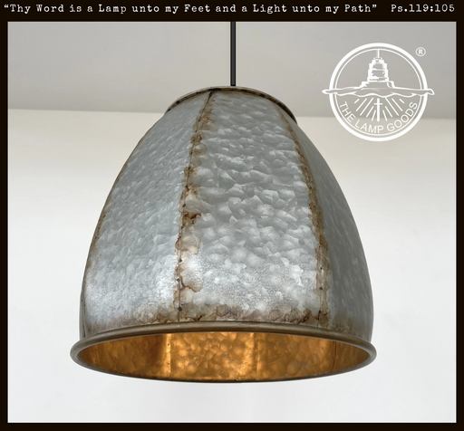 Rustic Octagon Galvanized Dome Industrial Pendant Light Fixture - Sweatfully