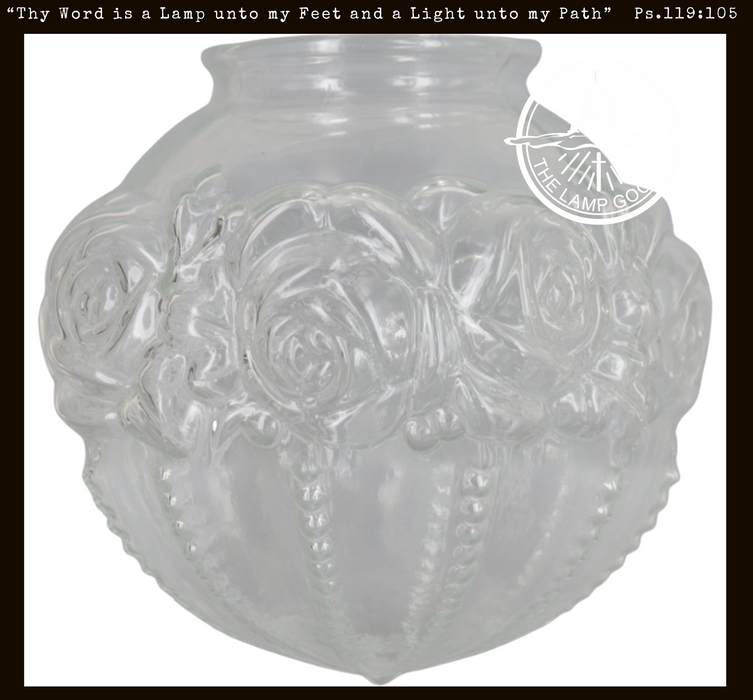 Embossed Antique Clear Glass Globe Replacement - Sweatfully