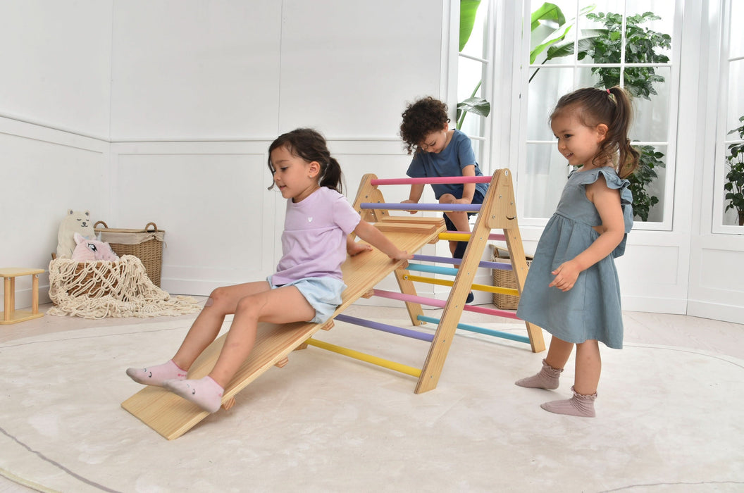Olive- Pikler Triangle Ladder and Climber Slide - Multiple Sizes - Sweatfully
