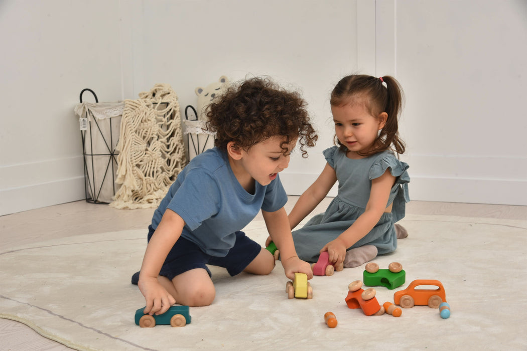 Wooden Car Toy set - 10 Piece Set - Sweatfully