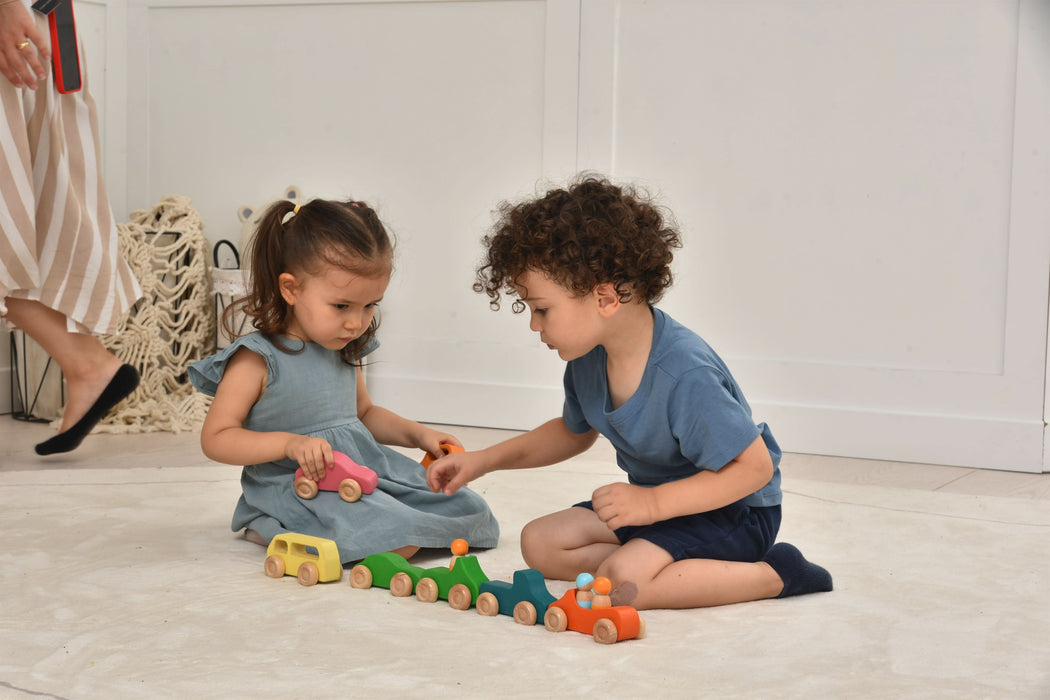 Wooden Car Toy set - 10 Piece Set - Sweatfully