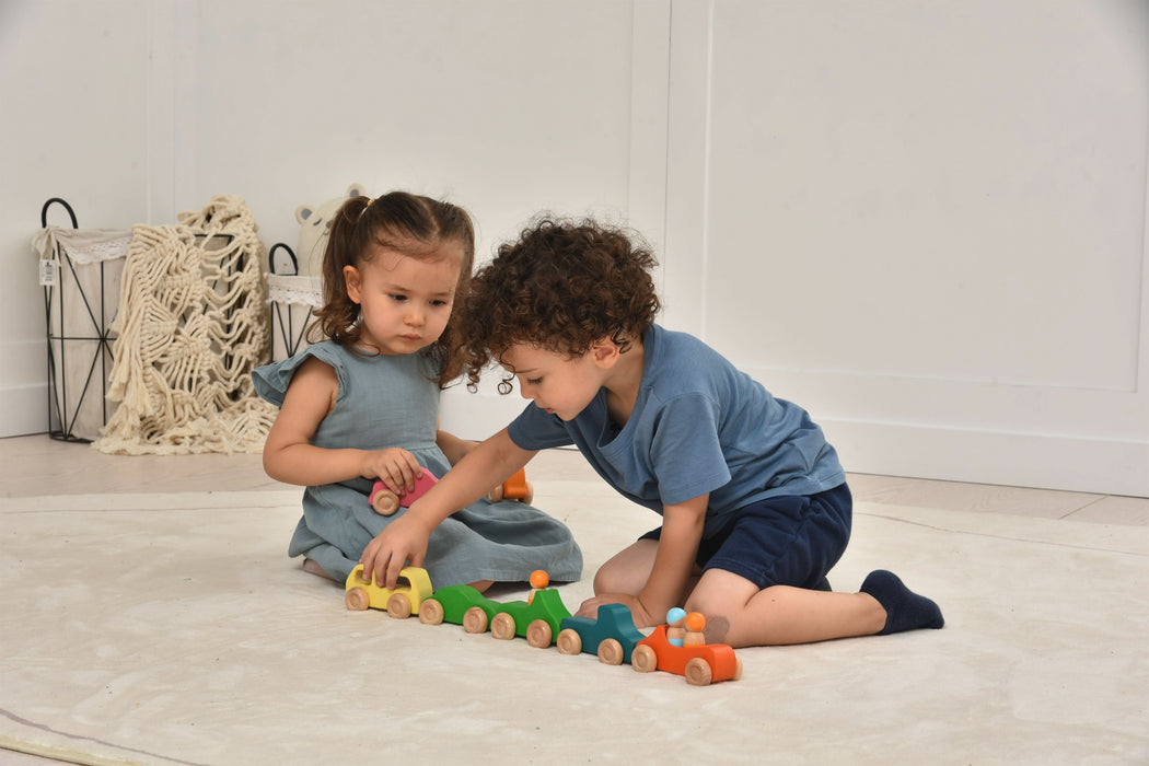 Wooden Car Toy set - 10 Piece Set - Sweatfully