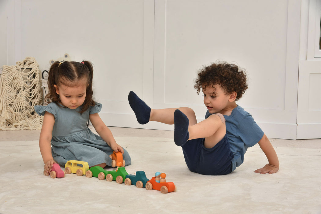 Wooden Car Toy set - 10 Piece Set - Sweatfully