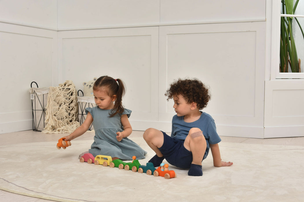 Wooden Car Toy set - 10 Piece Set - Sweatfully