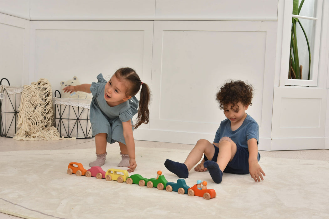 Wooden Car Toy set - 10 Piece Set - Sweatfully