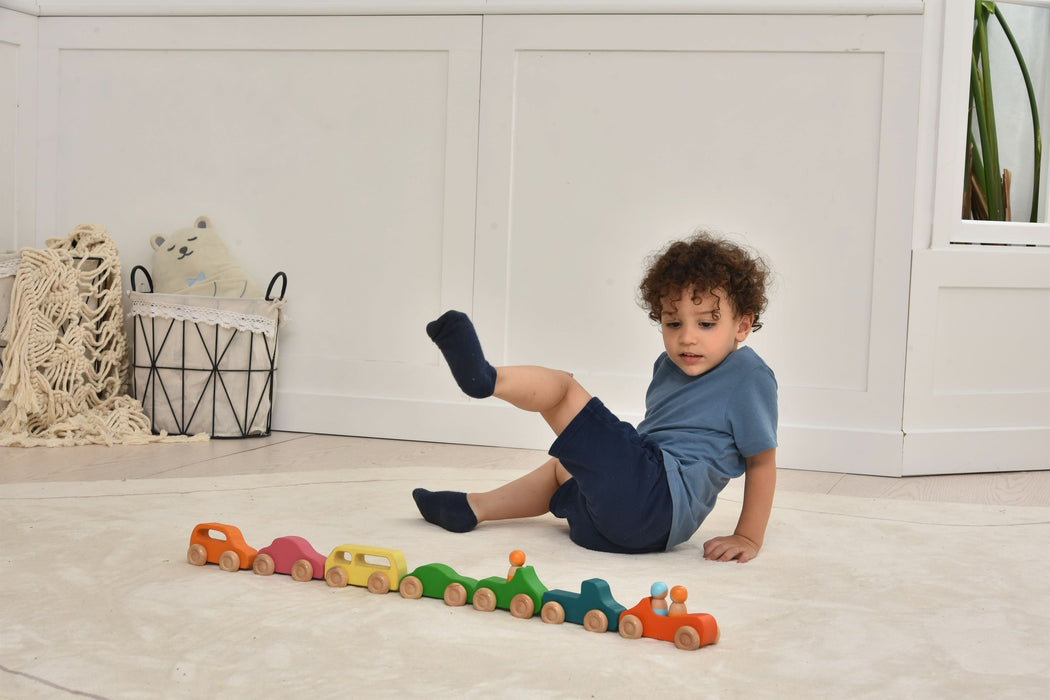 Wooden Car Toy set - 10 Piece Set - Sweatfully