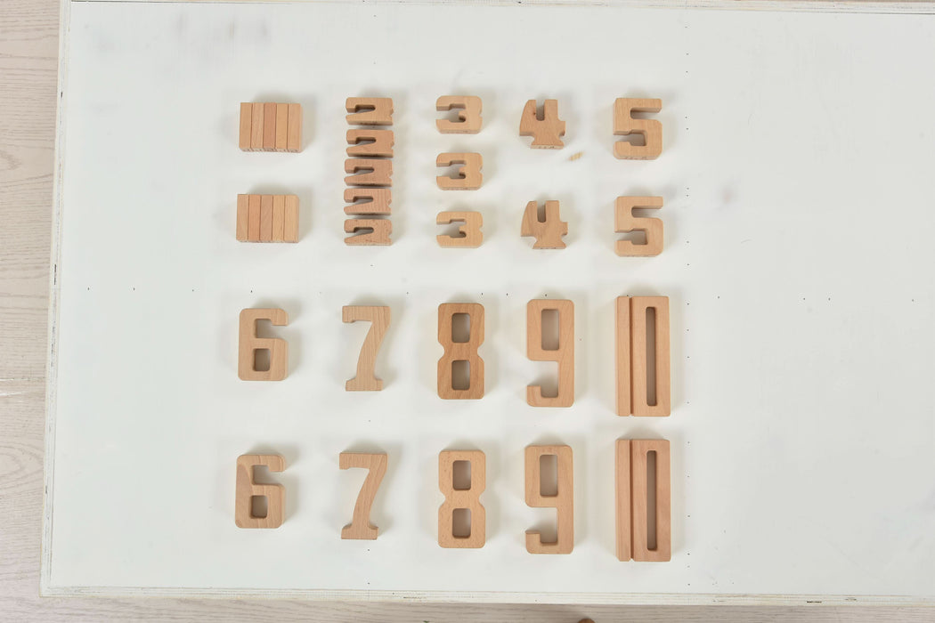 Number Blocks - Montessori Large Wooden Blocks - Sweatfully