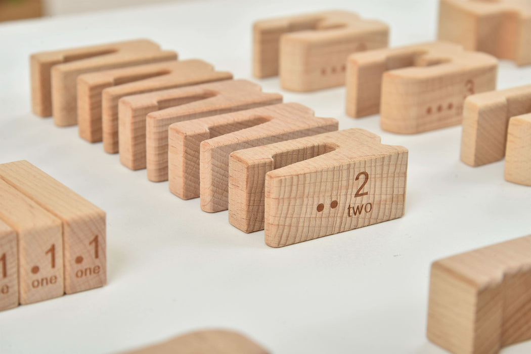 Number Blocks - Montessori Large Wooden Blocks - Sweatfully