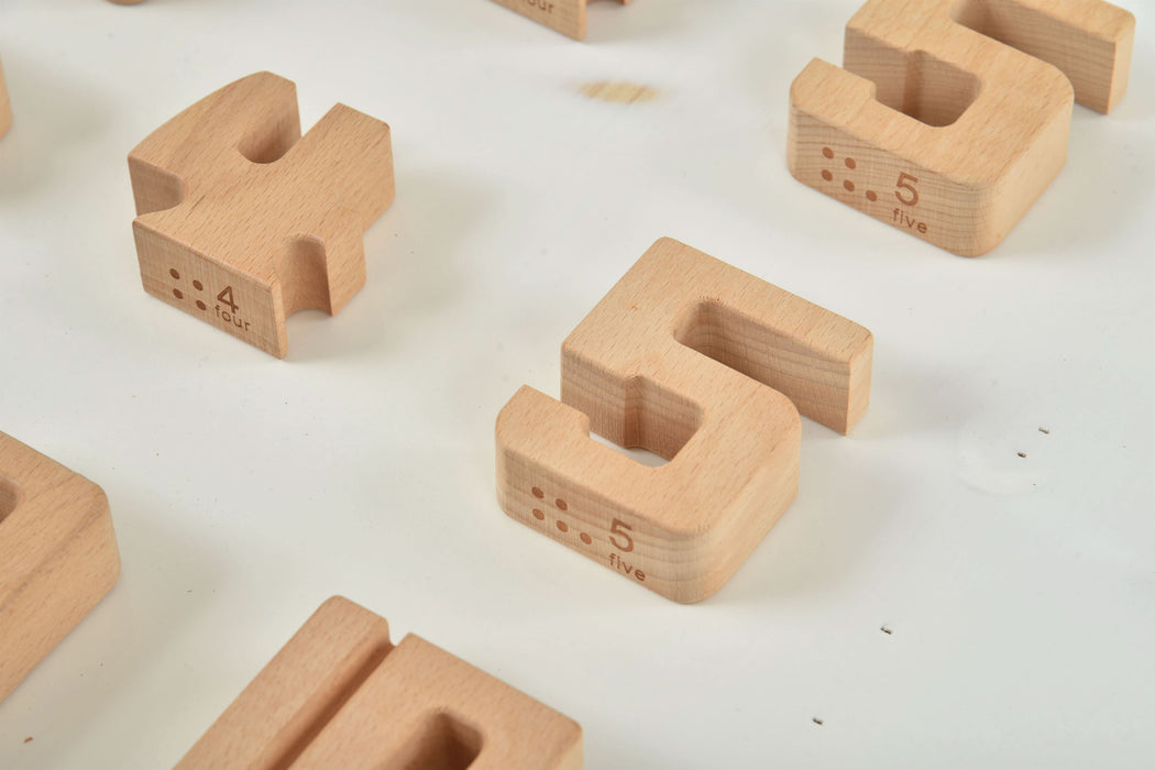 Number Blocks - Montessori Large Wooden Blocks - Sweatfully