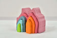 Wooden Mountain Rainbow Stacker Toy Puzzle Blocks - Sweatfully