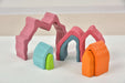 Wooden Mountain Rainbow Stacker Toy Puzzle Blocks - Sweatfully