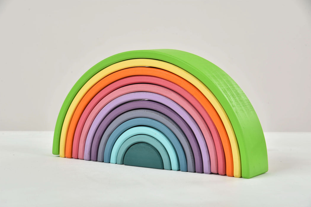 Wooden Rainbow Stacker Blocks - Sweatfully