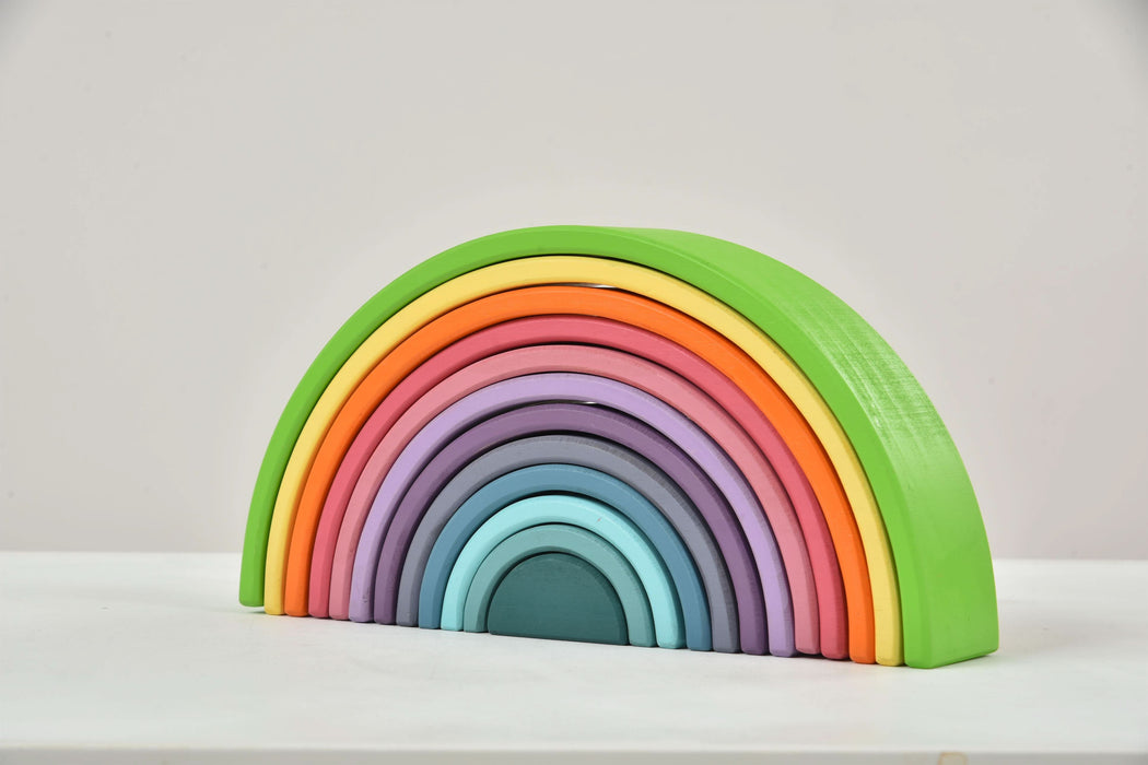 Wooden Rainbow Stacker Blocks - Sweatfully