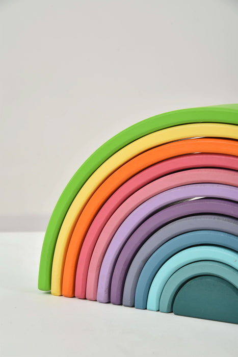Wooden Rainbow Stacker Blocks - Sweatfully