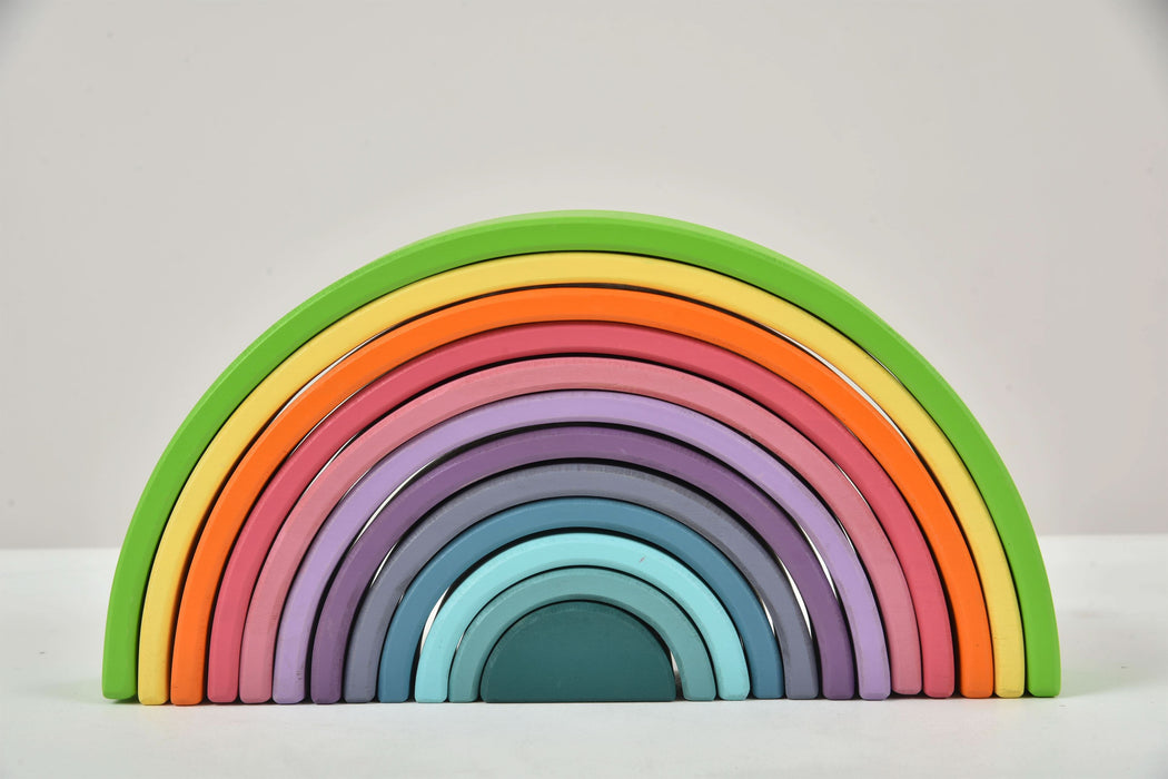 Wooden Rainbow Stacker Blocks - Sweatfully