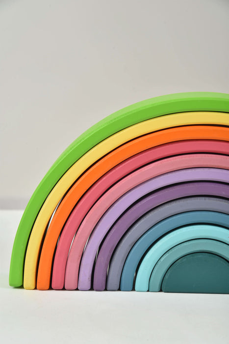 Wooden Rainbow Stacker Blocks - Sweatfully
