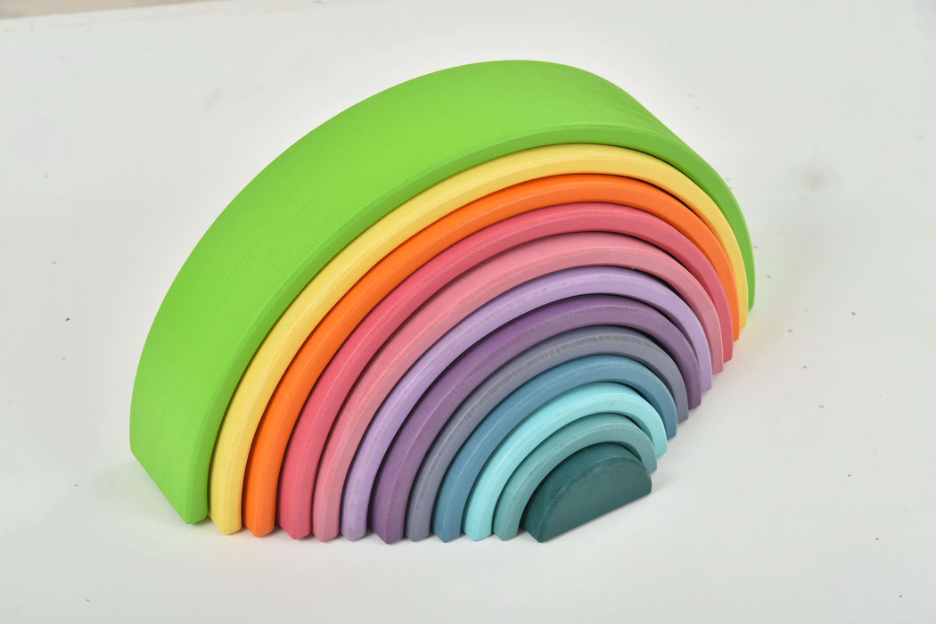 Wooden Rainbow Stacker Blocks - Sweatfully