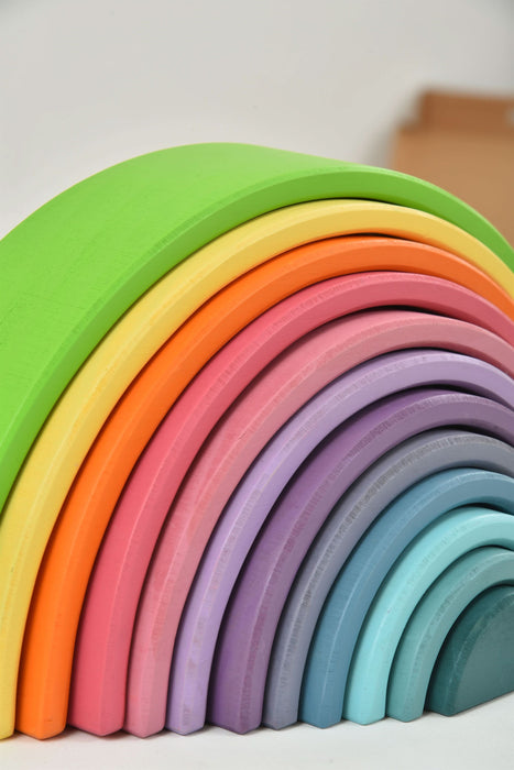 Wooden Rainbow Stacker Blocks - Sweatfully