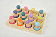 Wooden Rainbow Peg Dolls Figures 12 Piece Set - Sweatfully