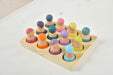 Wooden Rainbow Peg Dolls Figures 12 Piece Set - Sweatfully