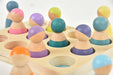 Wooden Rainbow Peg Dolls Figures 12 Piece Set - Sweatfully